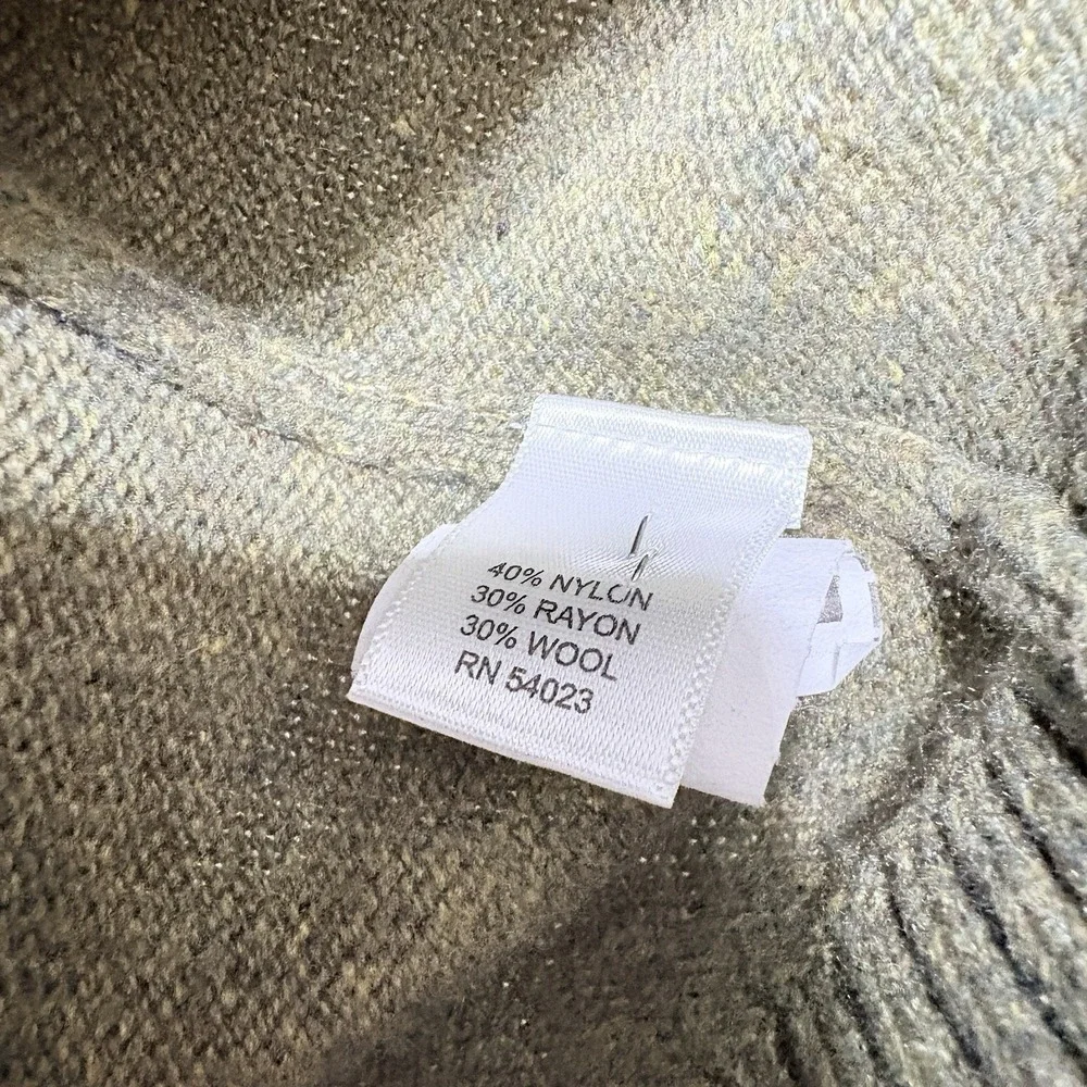 Banana Republic Sweater Mens M Green Crew Neck Wool Blend Pullover Marled Knit